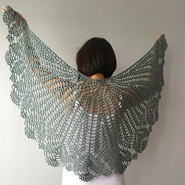 Monica - floral lace shawl