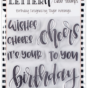 Ranger Letter It Clear Stamp Set 4"X6" - Birthday