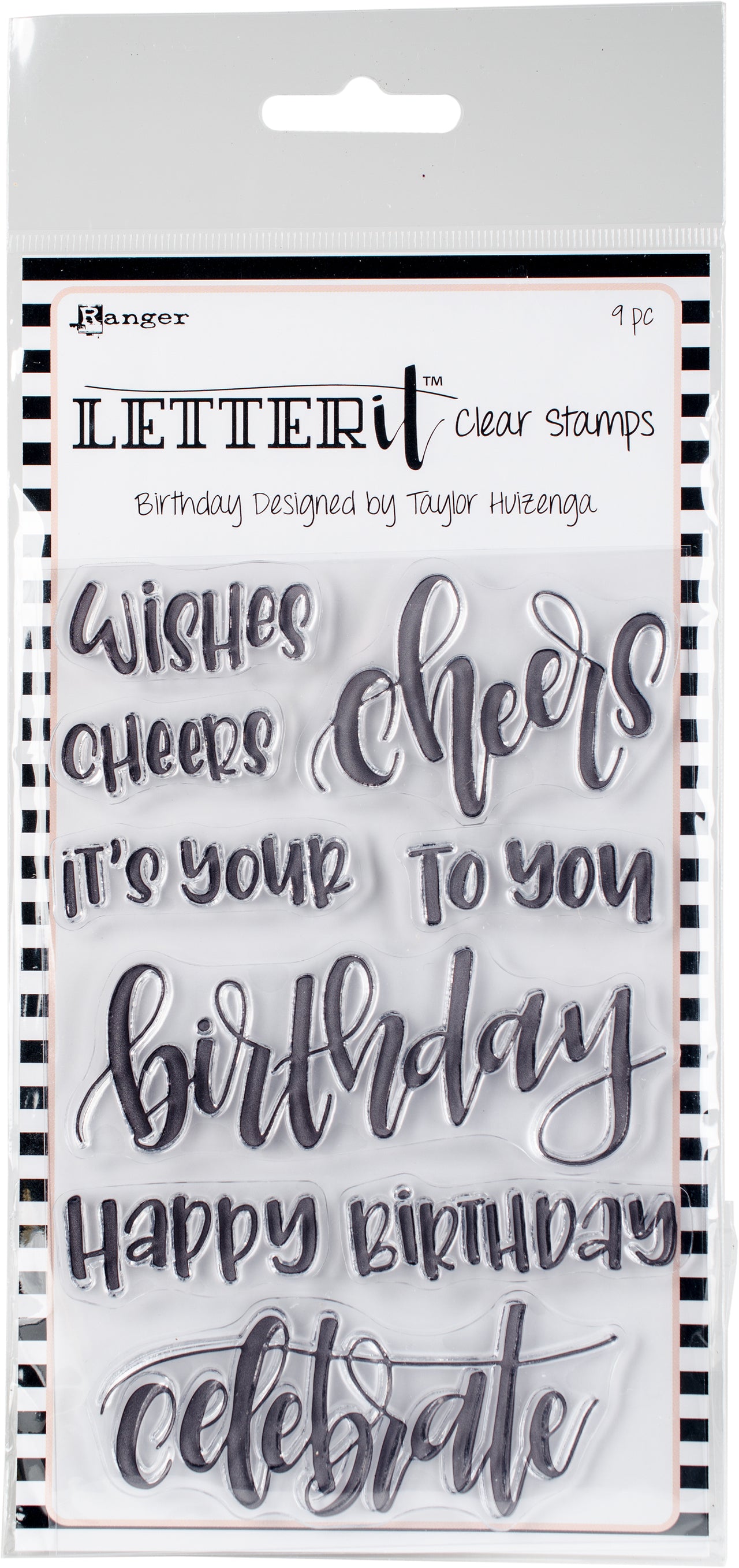 Ranger Letter It Clear Stamp Set 4"X6" - Birthday