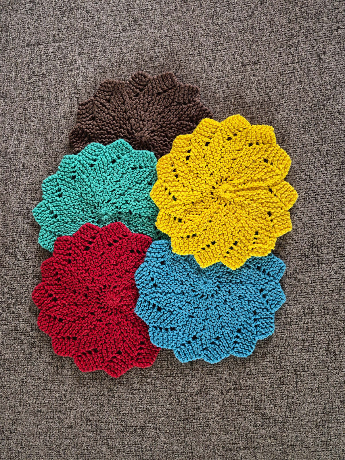 Petal Dishcloth and Coaster