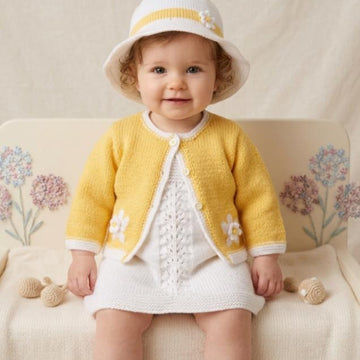 Daisy Dress, Cardigan and Sun Hat
