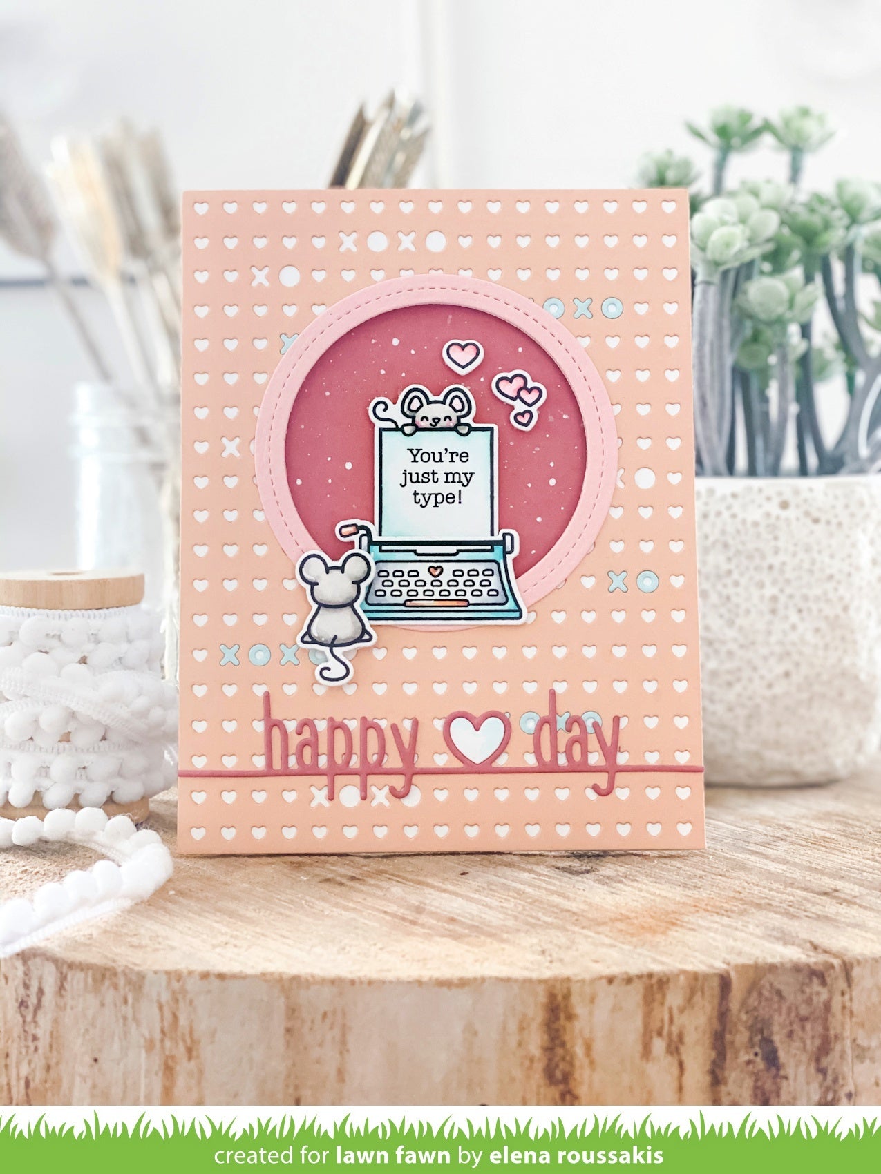 Lawn Fawn Lawn Cuts Custom Craft Die - XOXO Backdrop: Portrait