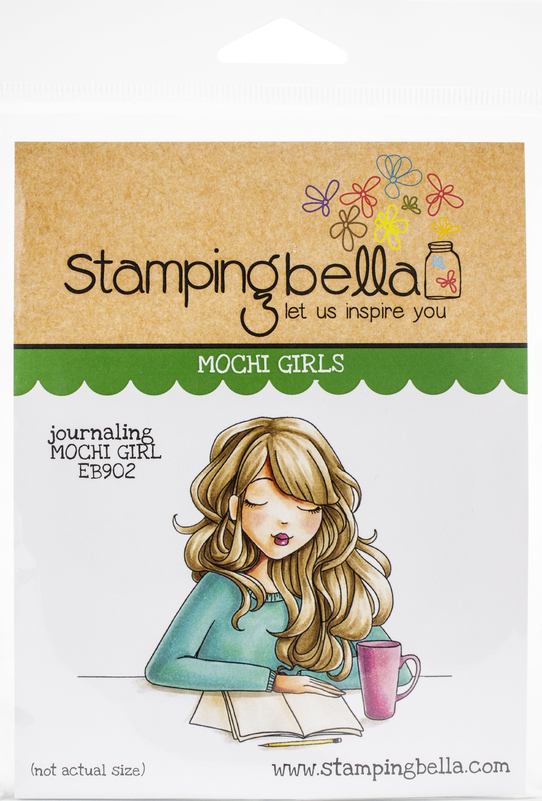 Stamping Bella Cling Stamps - Journaling Mochi Girl