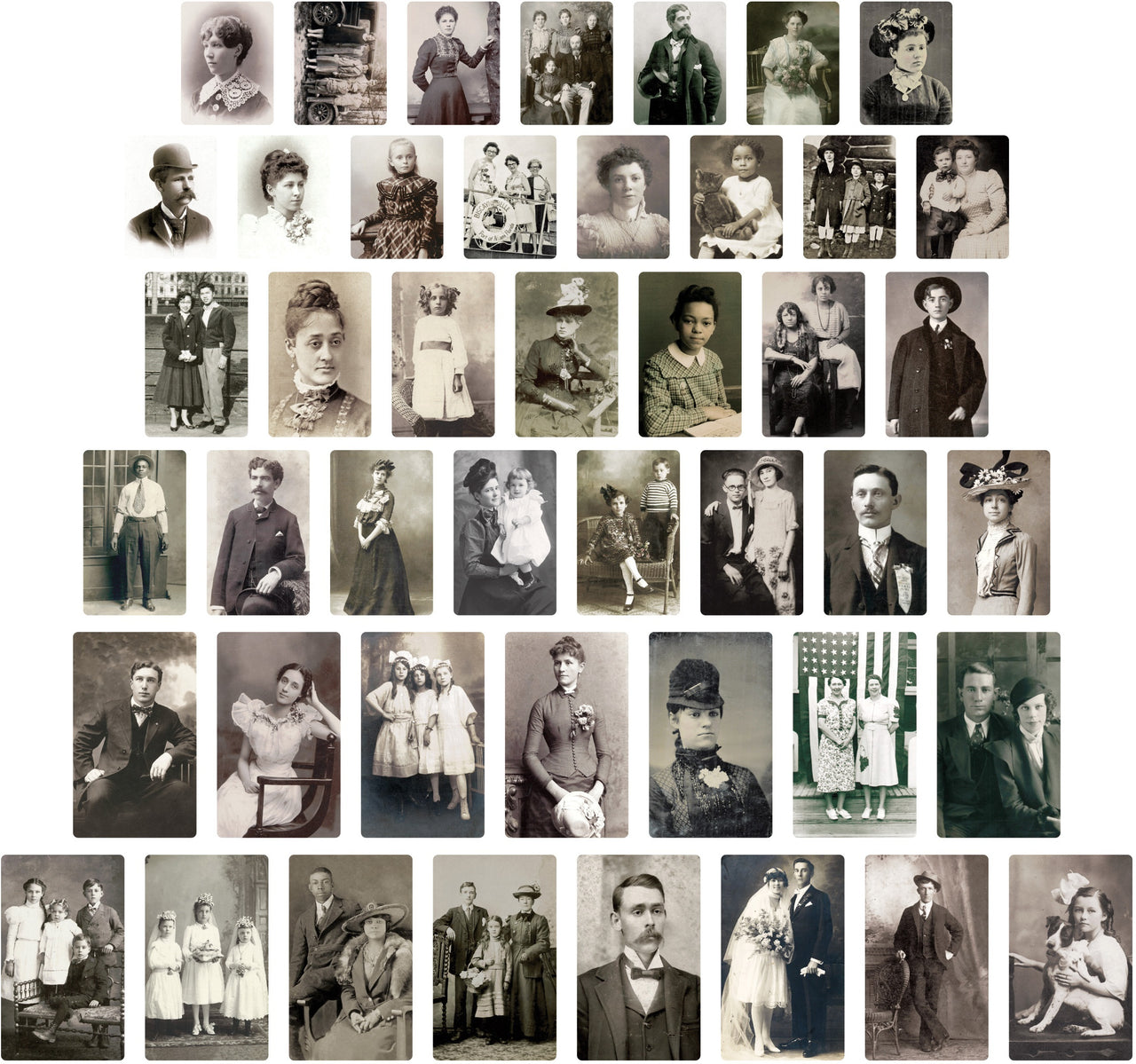 Advantus Idea-Ology Found Relative Vintage Portraits 45/Pkg - 563977