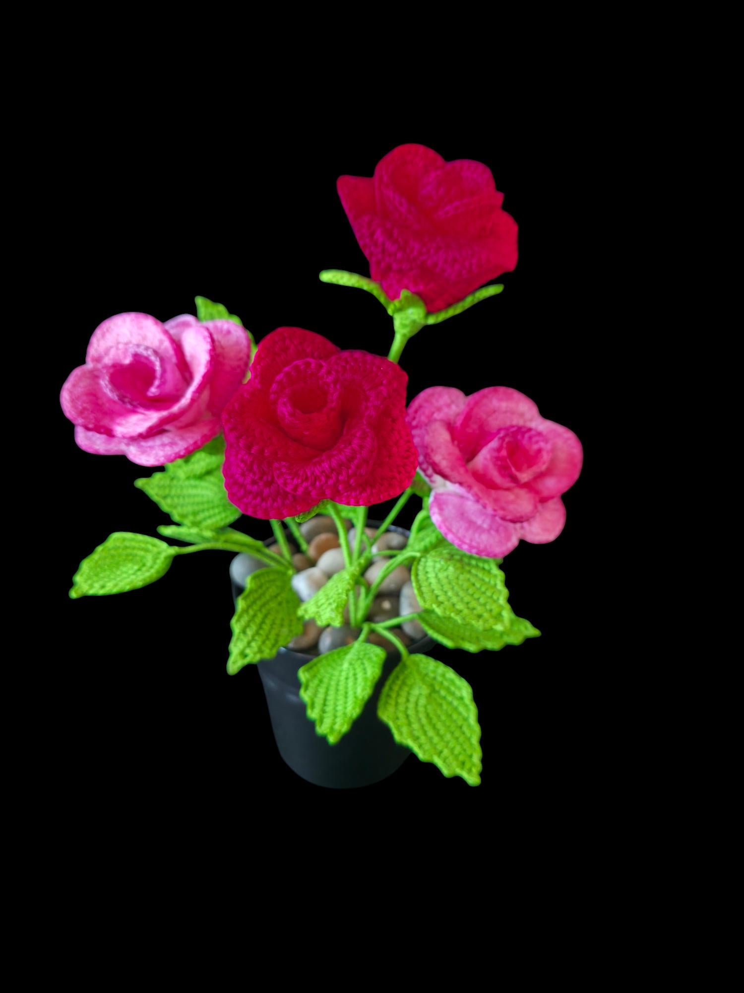 Crochet Rose flowers