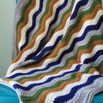 Boreal crochet throw