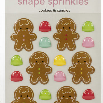 Doodlebug Sprinkles Adhesive Enamel Shapes - Cookies & Candies, Christmas Magic