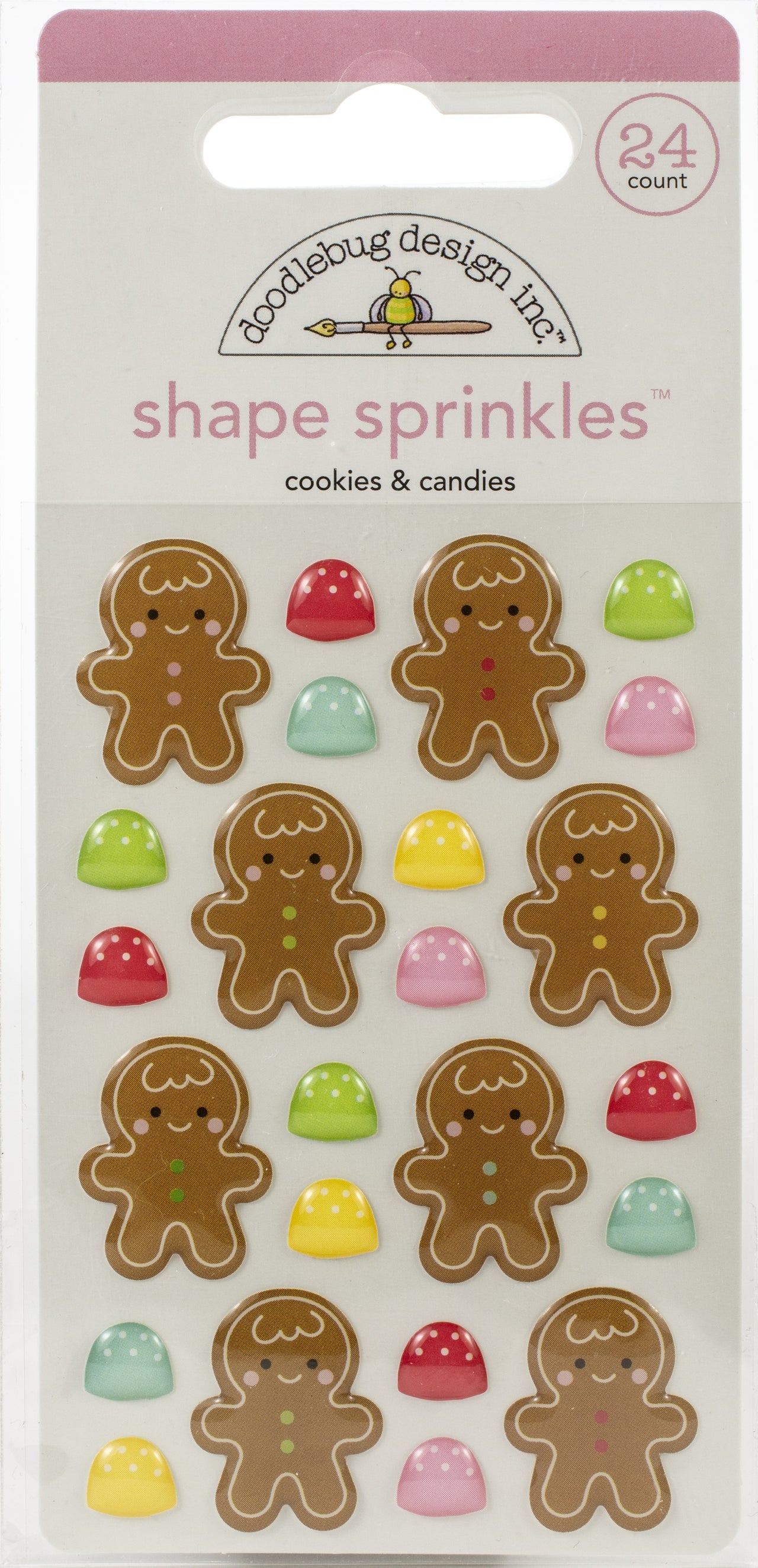 Doodlebug Sprinkles Adhesive Enamel Shapes - Cookies & Candies, Christmas Magic