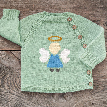 Baby Cardigan with Angel