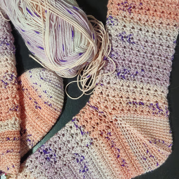 Lilac Lemonade Crochet Socks