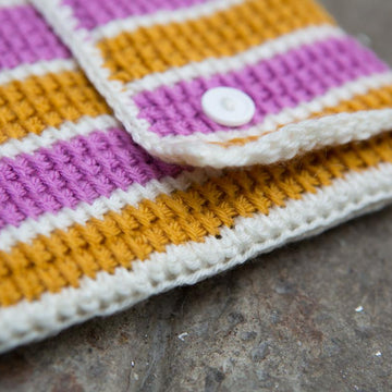 Tunisian Striped Gadget Cosies