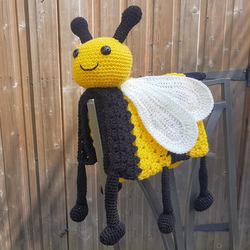 3in1 Happy Bee Folding Baby Blanket Toy Lovey