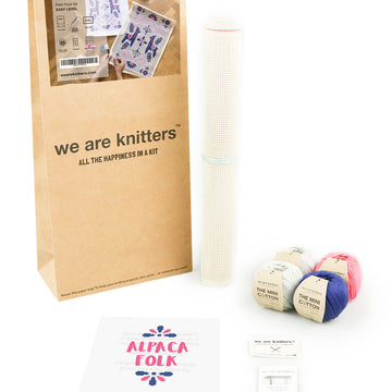 We Are Knitters Alpaca Folk Petit Point Kit - 43 x 28 cm
