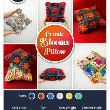 Cosmic Blooms Pillow