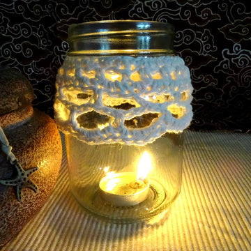 Crochet Boho Candle Cozy Trio
