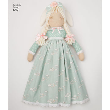 Simplicity 8760 Stuffed Dolls - Paper Pattern, Size OS (ONE SIZE)