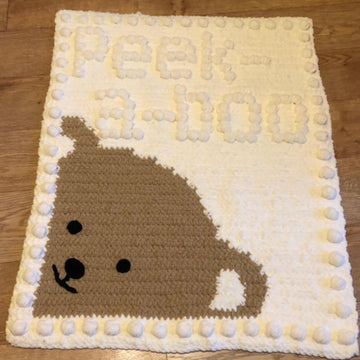 Chunky Peek-a-boo Bear Baby Blanket