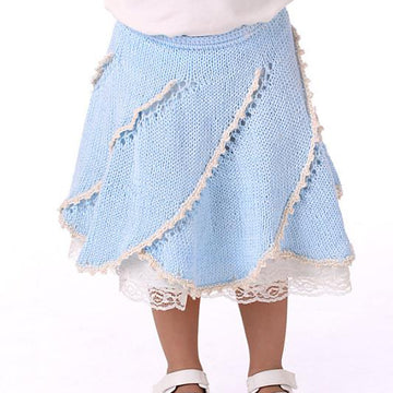 Knit spiral skirt