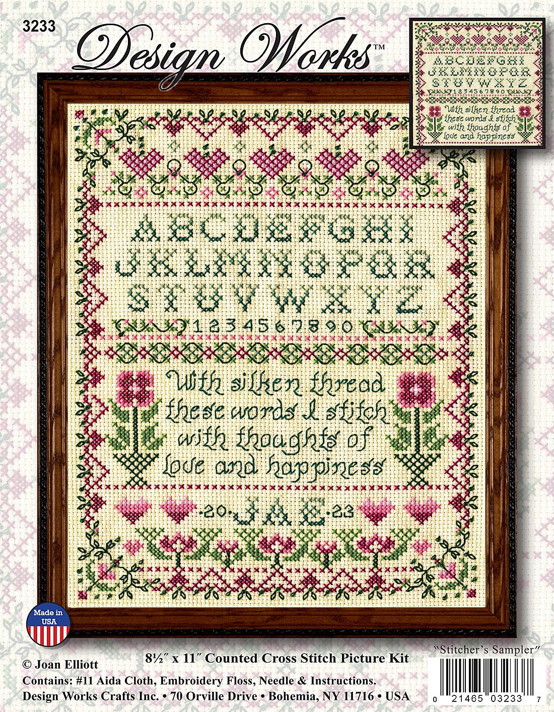 Design Works Stitcher Sampler Cross Stitch Kit - 21.59cm x 27.94cm