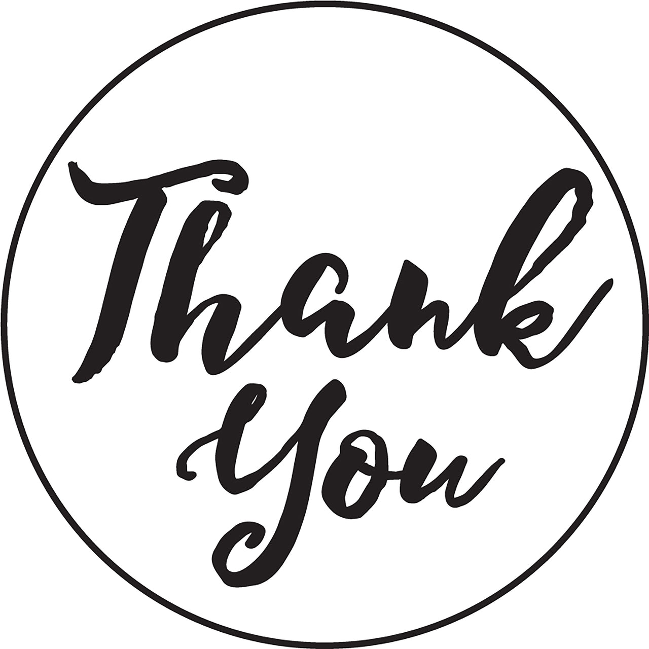 Manuscript Pen Manuscript Decorative Sealing Coin .75" - Thank You
