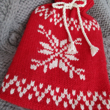 Snowflake Hot Water Bottle Cover