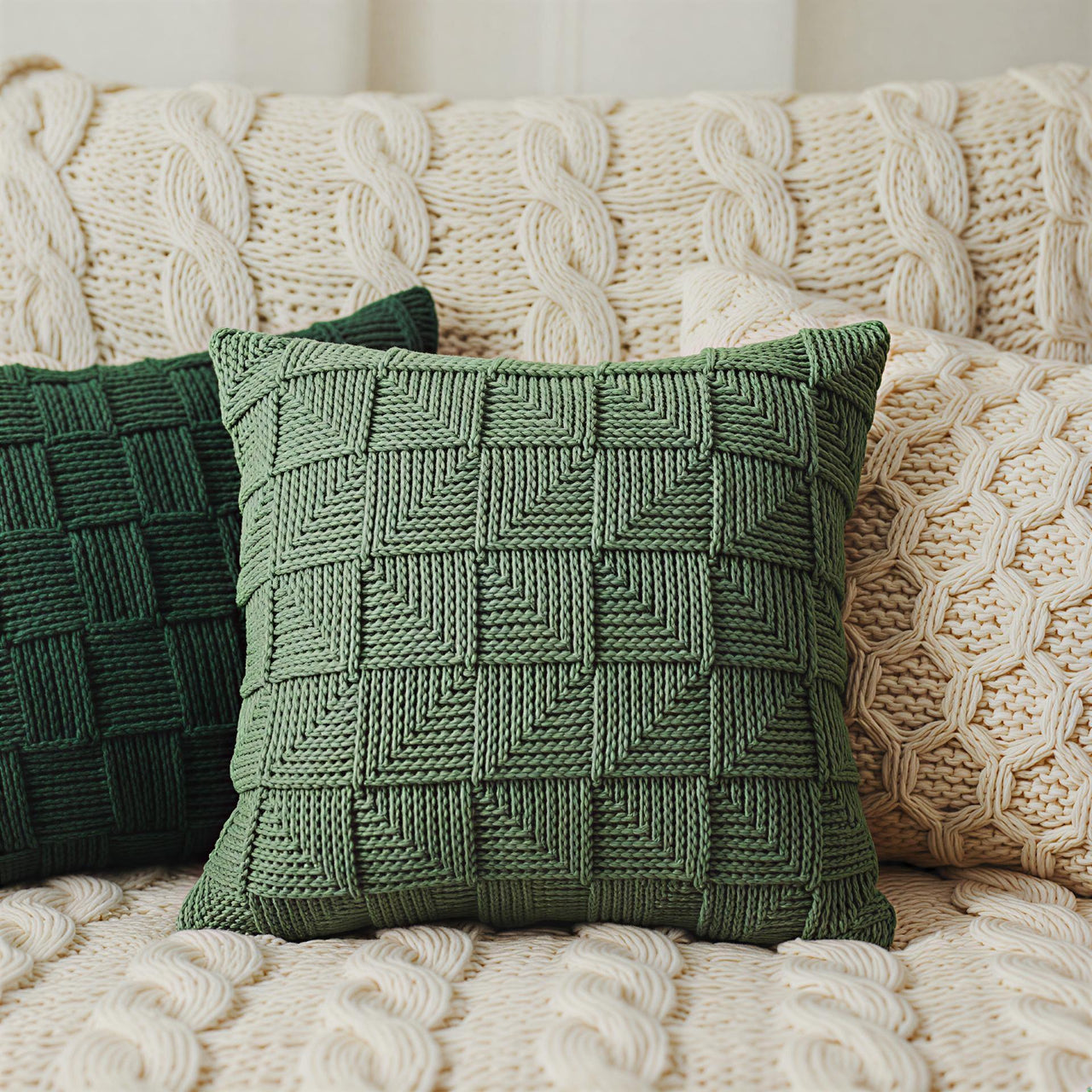 Geometric Squares Pillow Cover