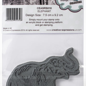 Creative Expressions Rubber Stamp By Andy Skinner - Elephant