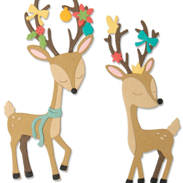 Sizzix Thinlits Dies By Jen Long 10/Pkg - Christmas Deer