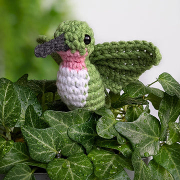 Hummingbird Crochet Pattern, Easy Crochet Amigurumi Bird Pattern, Crochet Keychain Pattern