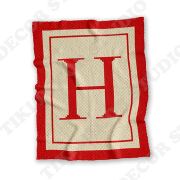 Letter H Alphabet Blanket C2C CROCHET PATTERN
