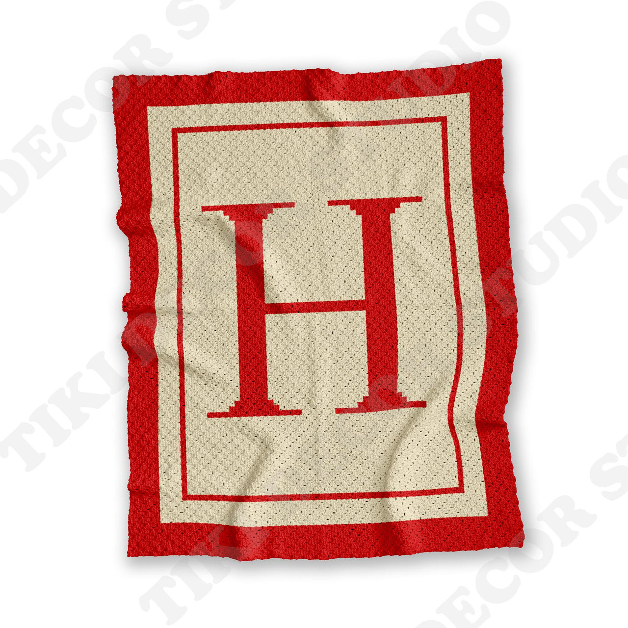 Letter H Alphabet Blanket C2C CROCHET PATTERN