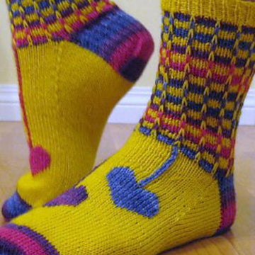 Hippie Heart Socks