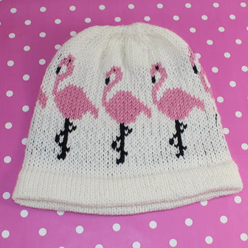 Flamingo Ski Beanie Hat CIRCULAR