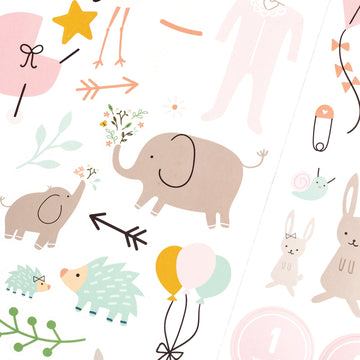 American Crafts Peek-A-Boo You Cardstock Stickers 6"X12" 73/Pkg - Icons, Girl W/Glitter Accents
