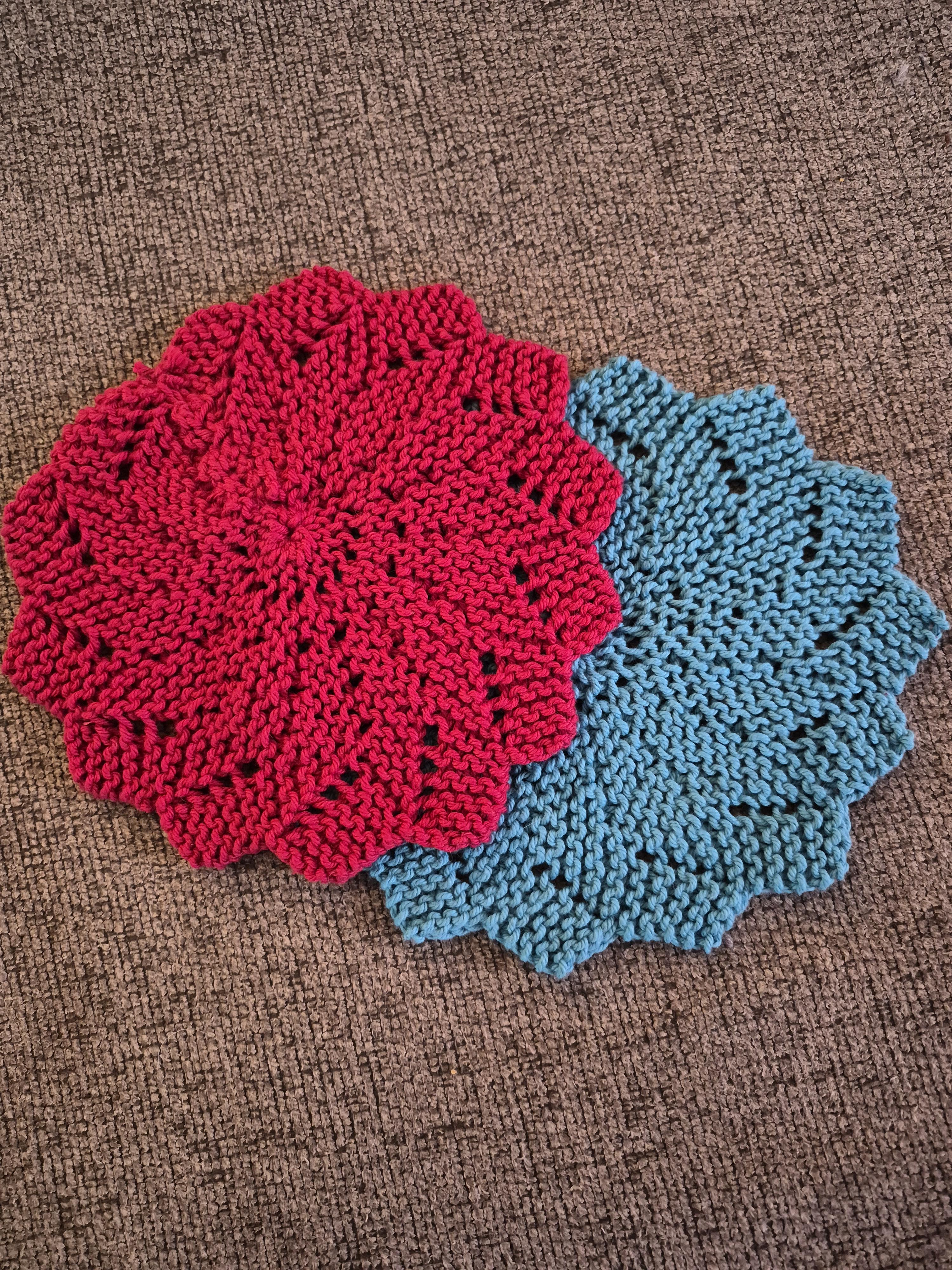 Petal Dishcloth and Coaster