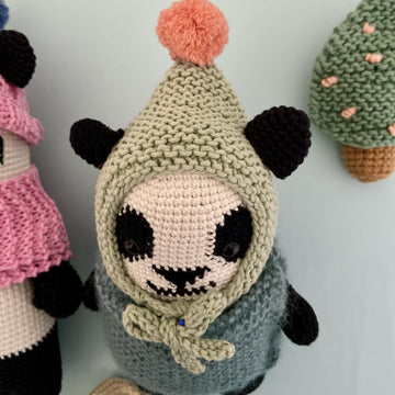 Pascual the panda bear in a vest Crochet Pattern - Amigurumi