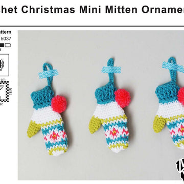 Fair Isle Mini-Mitten Ornament (2015037)
