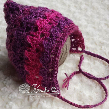Diagonal Spike Stitch Pixie Bonnet