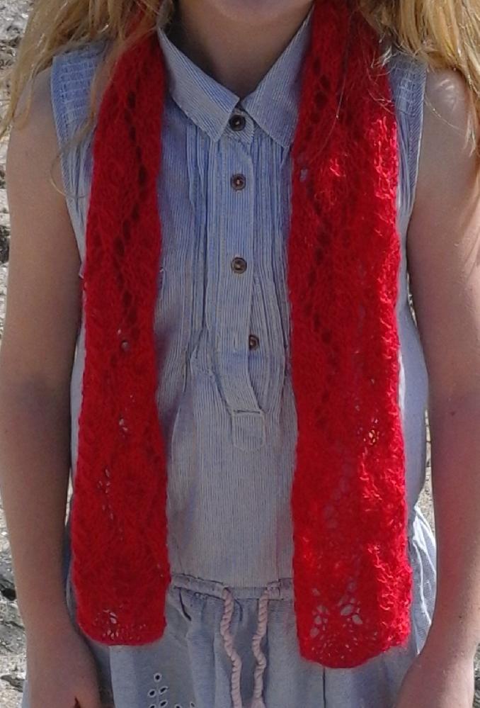 Knitted lace neck wrap/cowl and scarves