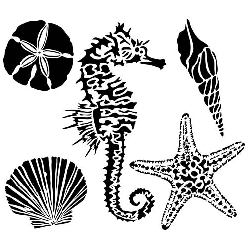 The Crafter's Workshop Crafter's Workshop Template 12"X12" - Sea Creatures