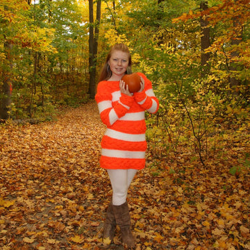 Pumpkin Spiced Autumn - Cable Pullover