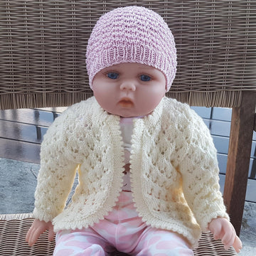 Jennifer - babies 4ply lace cardigan