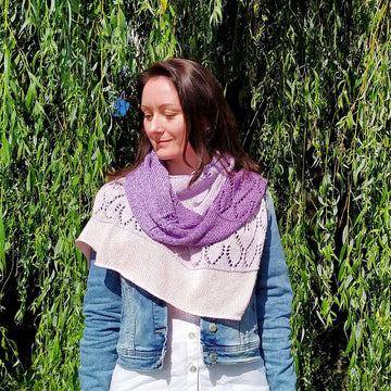 Crescent Shawl Hearts