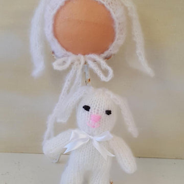Bunny Bonnet With Toy Bunny