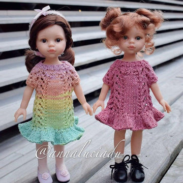 Knitting doll dress
