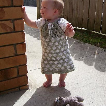 Crocheted Peasant Dress for Baby or Toddler