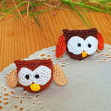 Miniature owl brooch pin