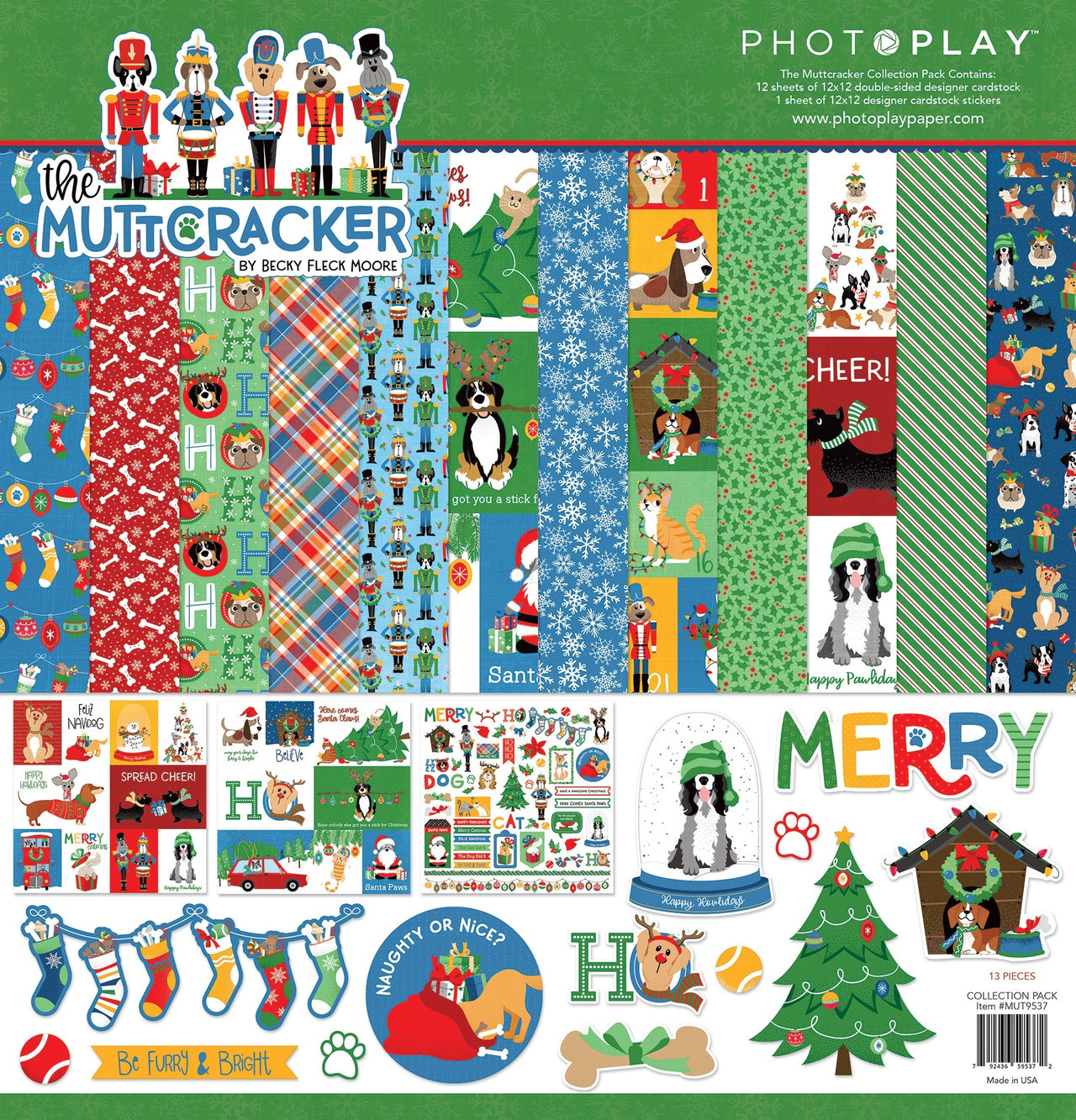 Photoplay Paper PhotoPlay Collection Pack 12"X12" - Muttcracker