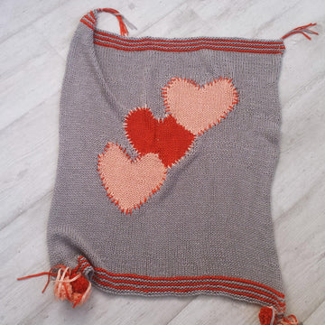 3 heart baby blanket
