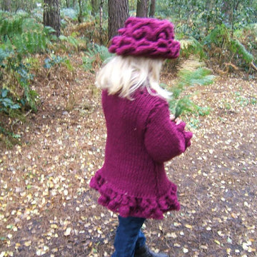 "Woodland Berry" Child's Sweater & Brimmed hat